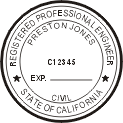 professional engineer seals and stamps